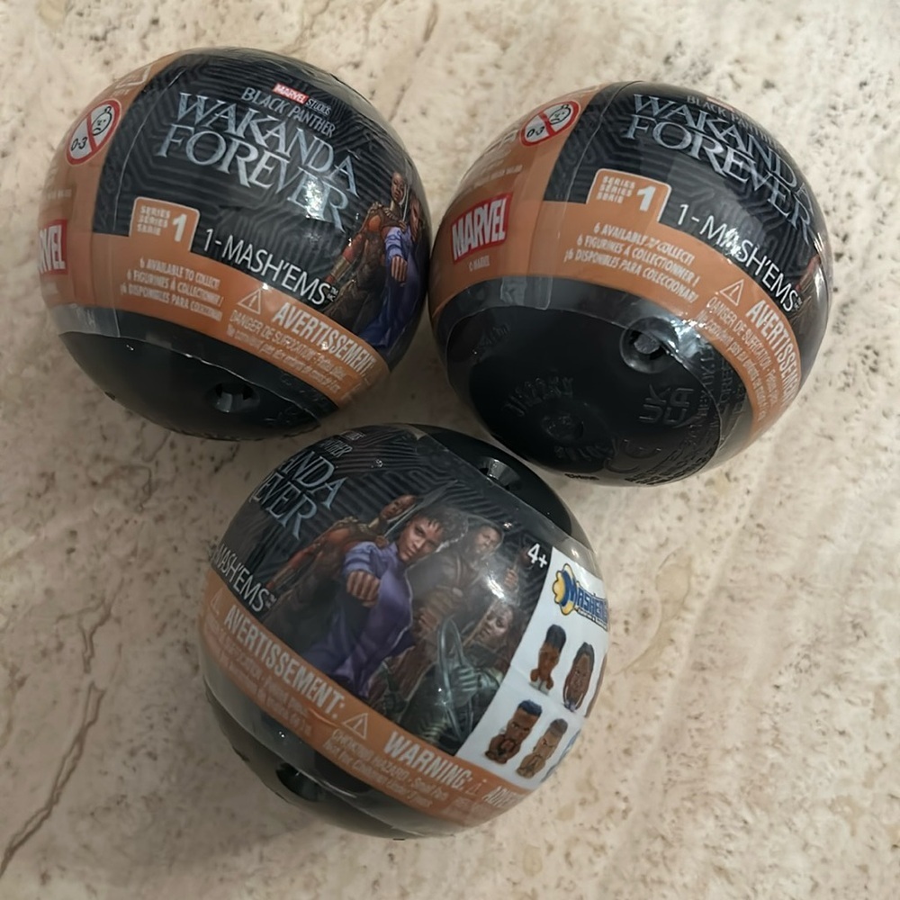 NEW lot of 3 Sealed Wakanda Forever surprise balls